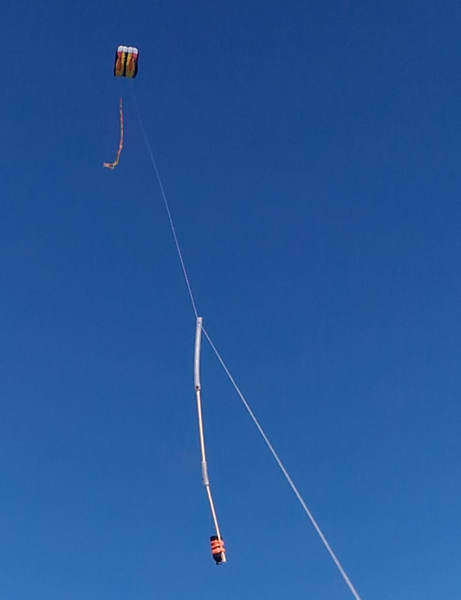 DIY mini kite kit first flight
